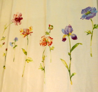 花柄カーテン