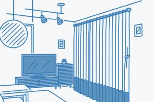 カーテン生地のカラーに困ったらボーダー仕様